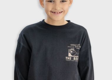 Μακρυμάνικη μπλούζα | ΜΑΥΡΟ - Energiers - 